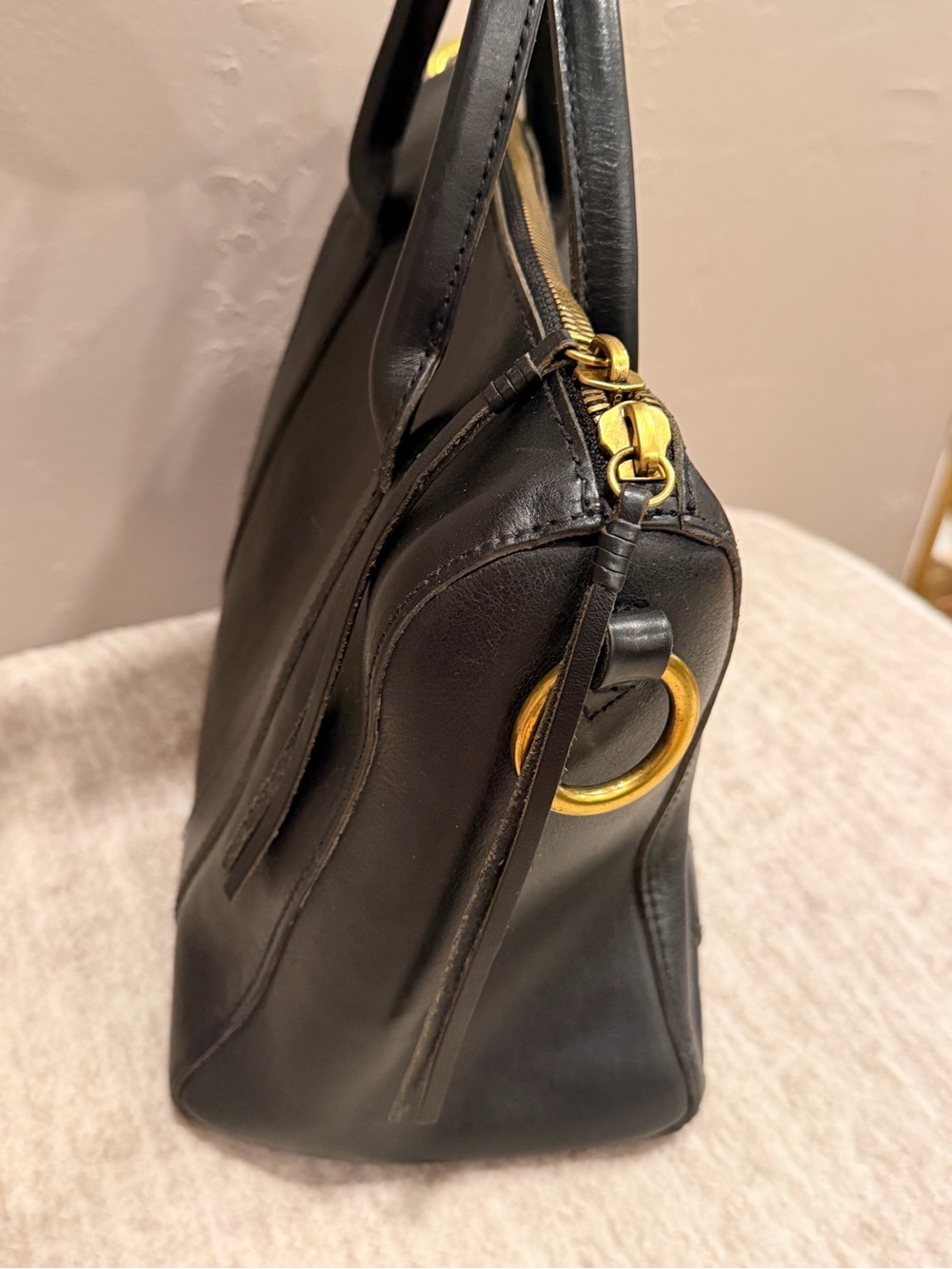Madewell Black Leather Satchel Bag #401 - Picture 4 of 16